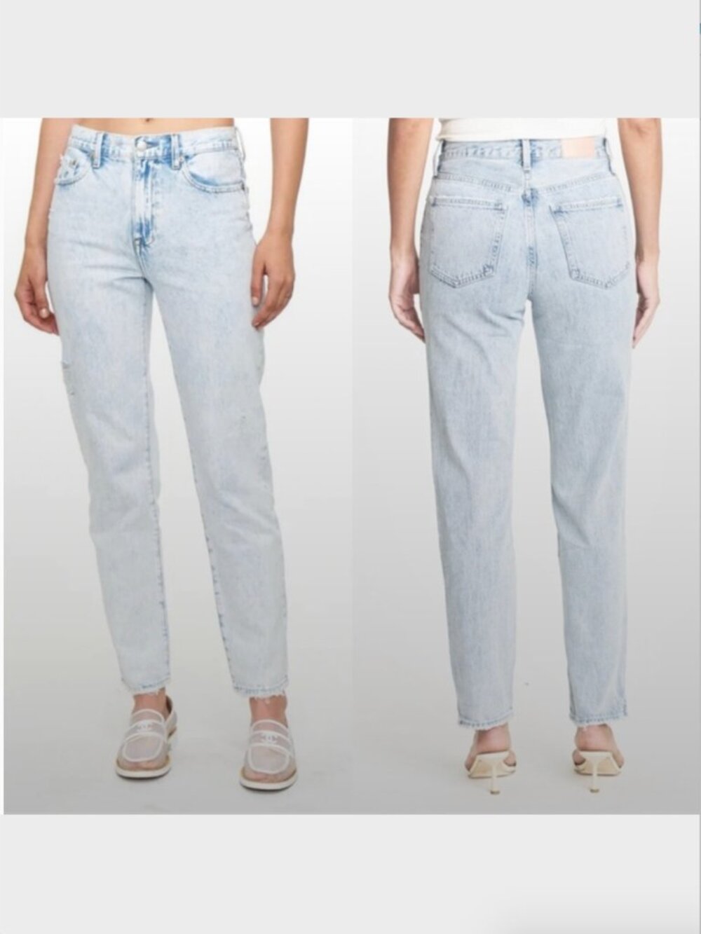 Pistola Acid Wash Light Blue Straight Leg Jeans - Size 32